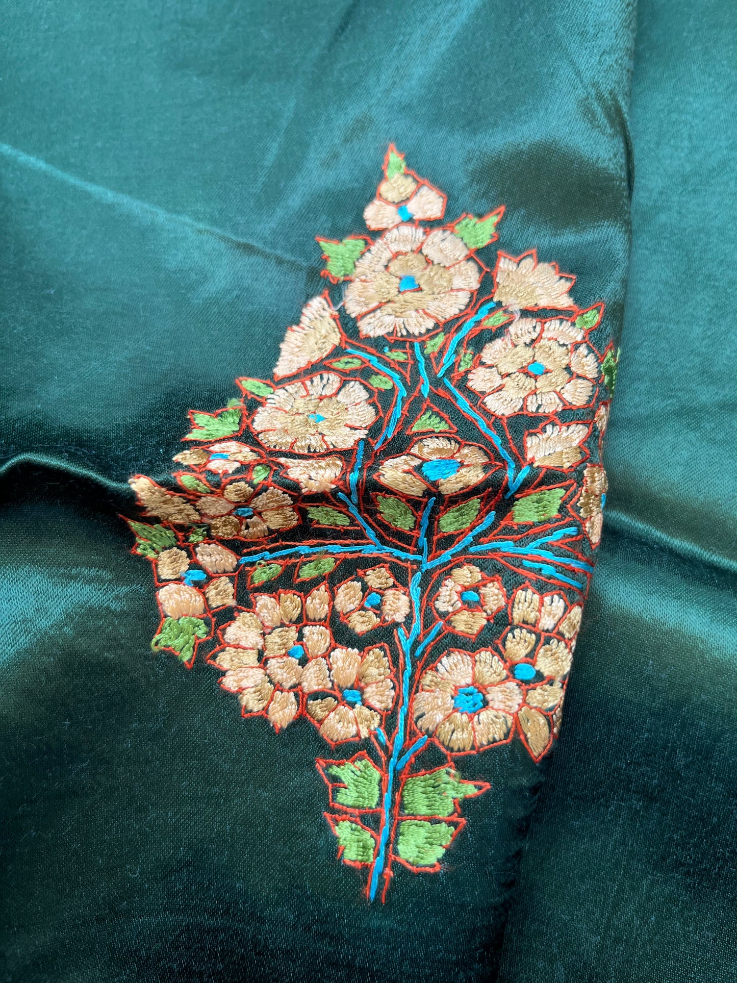 Mashru Silk kashmiri work kurta