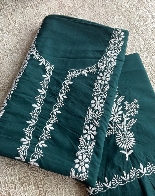 Cotton chikan kurta bottom
