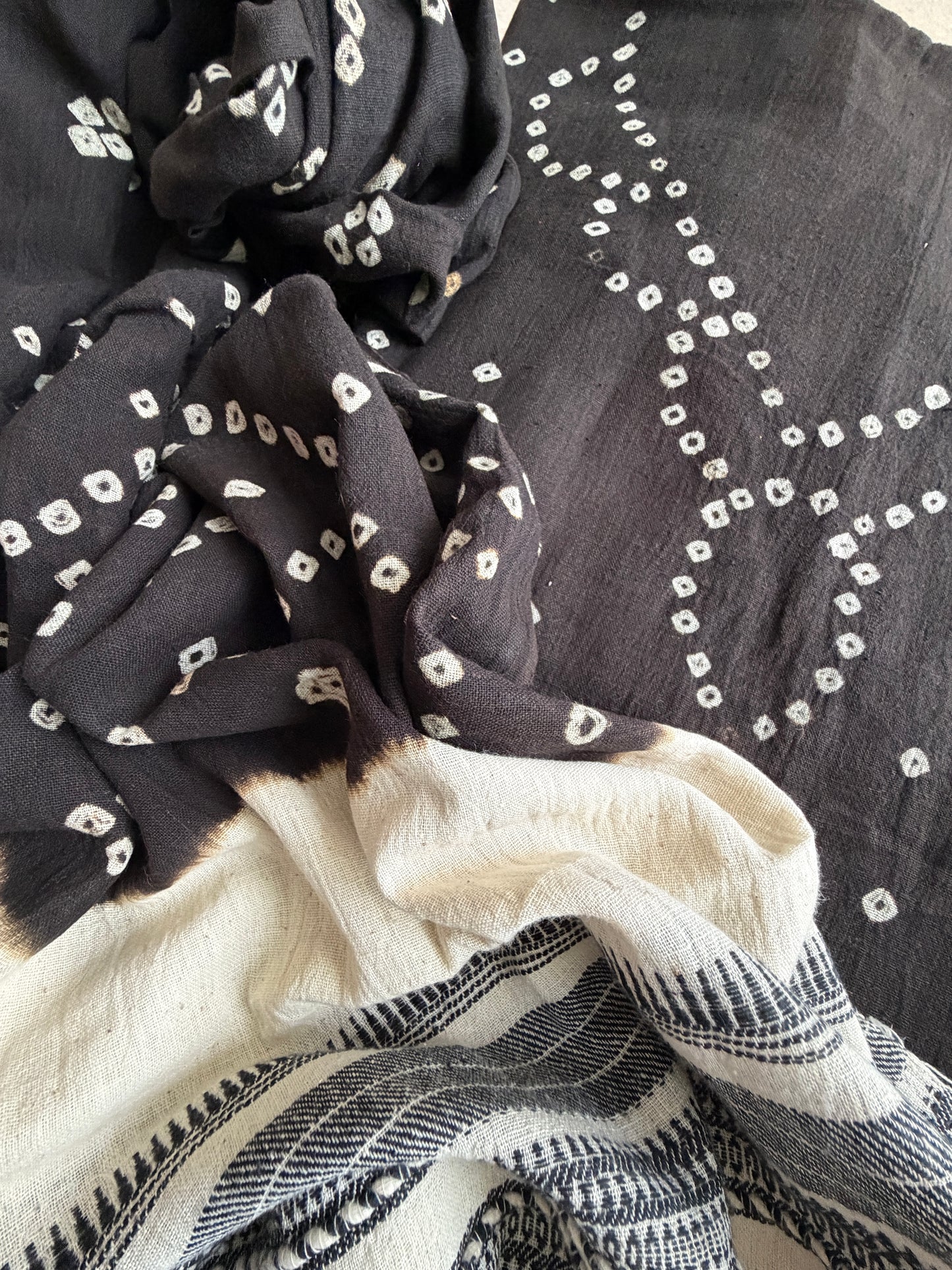 Kala Cotton bandhani Kurta bottom and dupatta