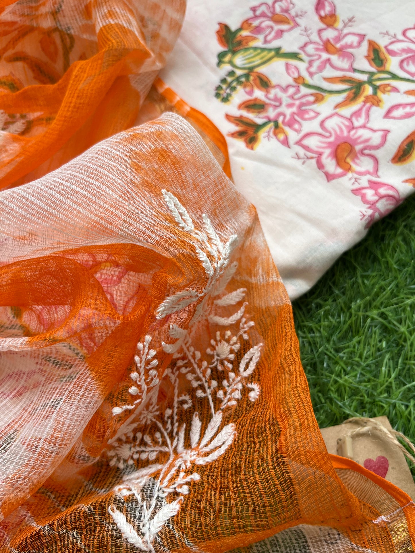 Cotton kurta bottom Kota Doria dupatta