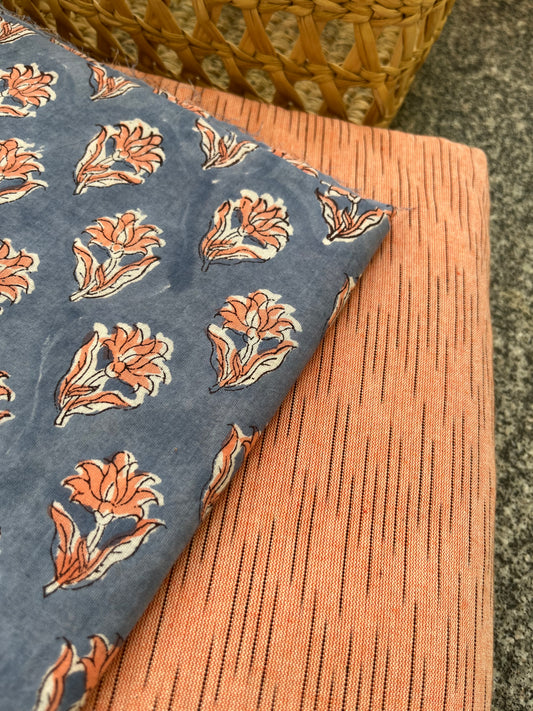 Kurta Bottom Co-Ord Set (Block Print)