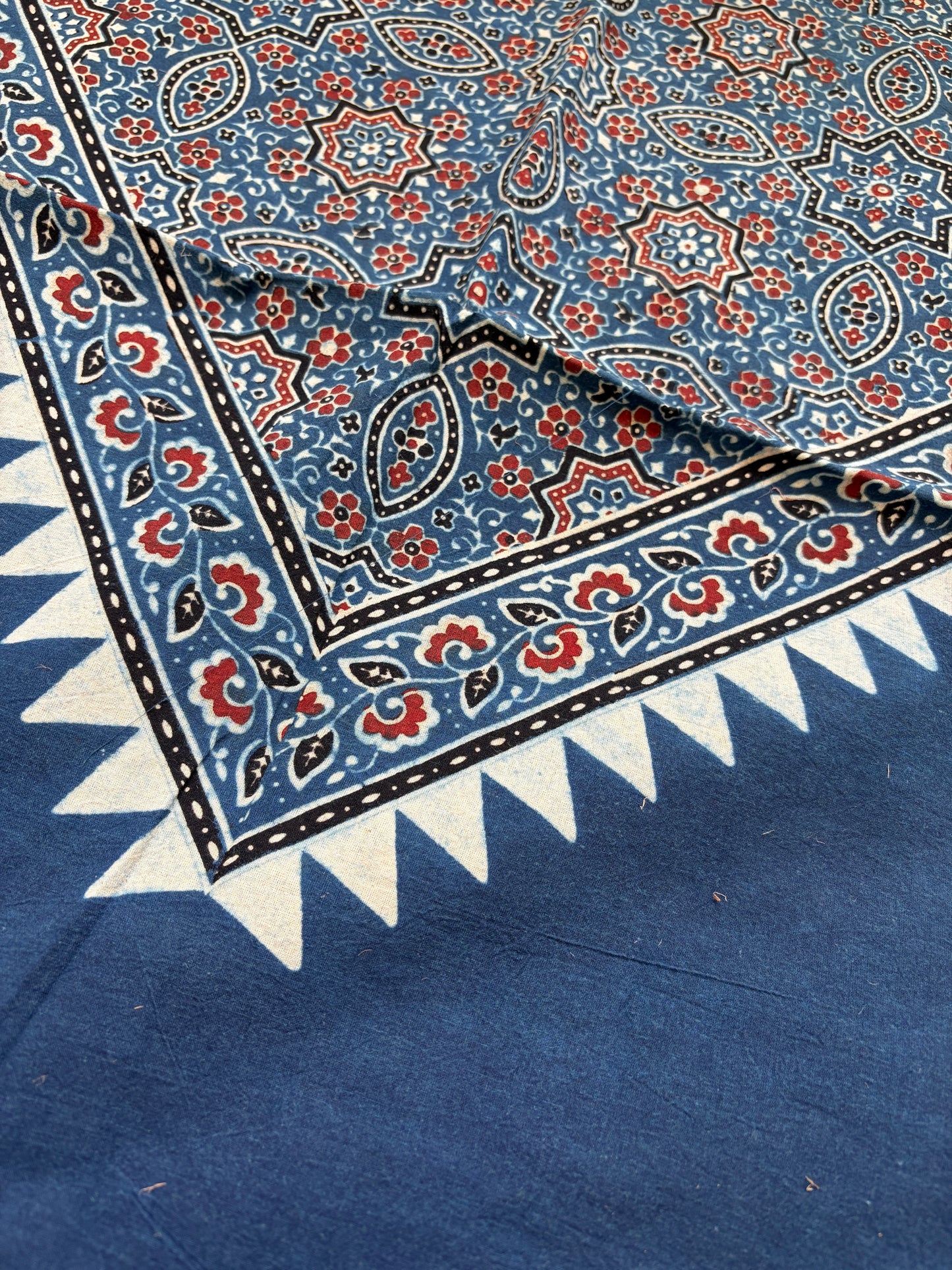 Cotton Ajrakh patterned fabric