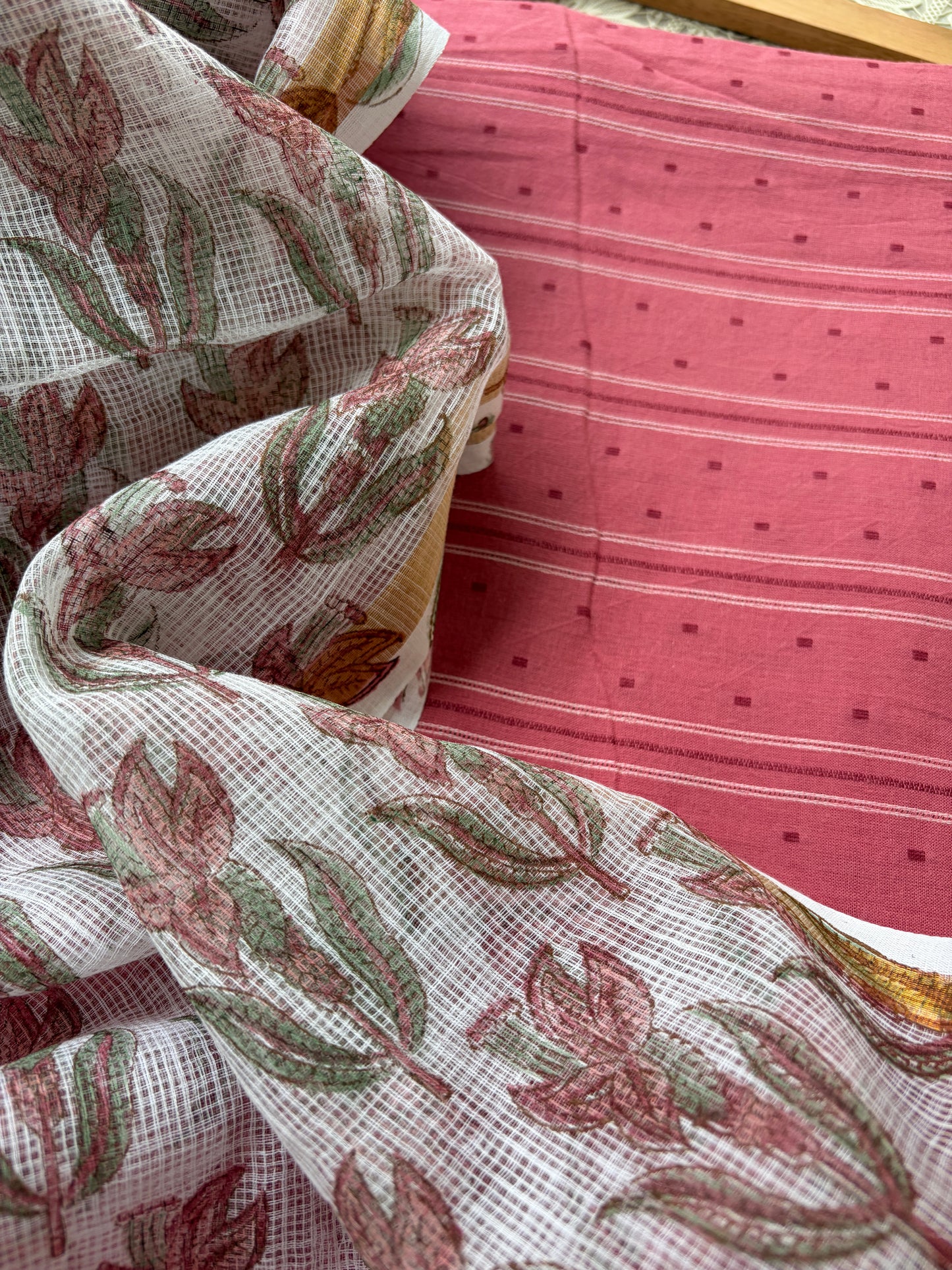 Mangalgiri kurta bottom fabric kota dupatta