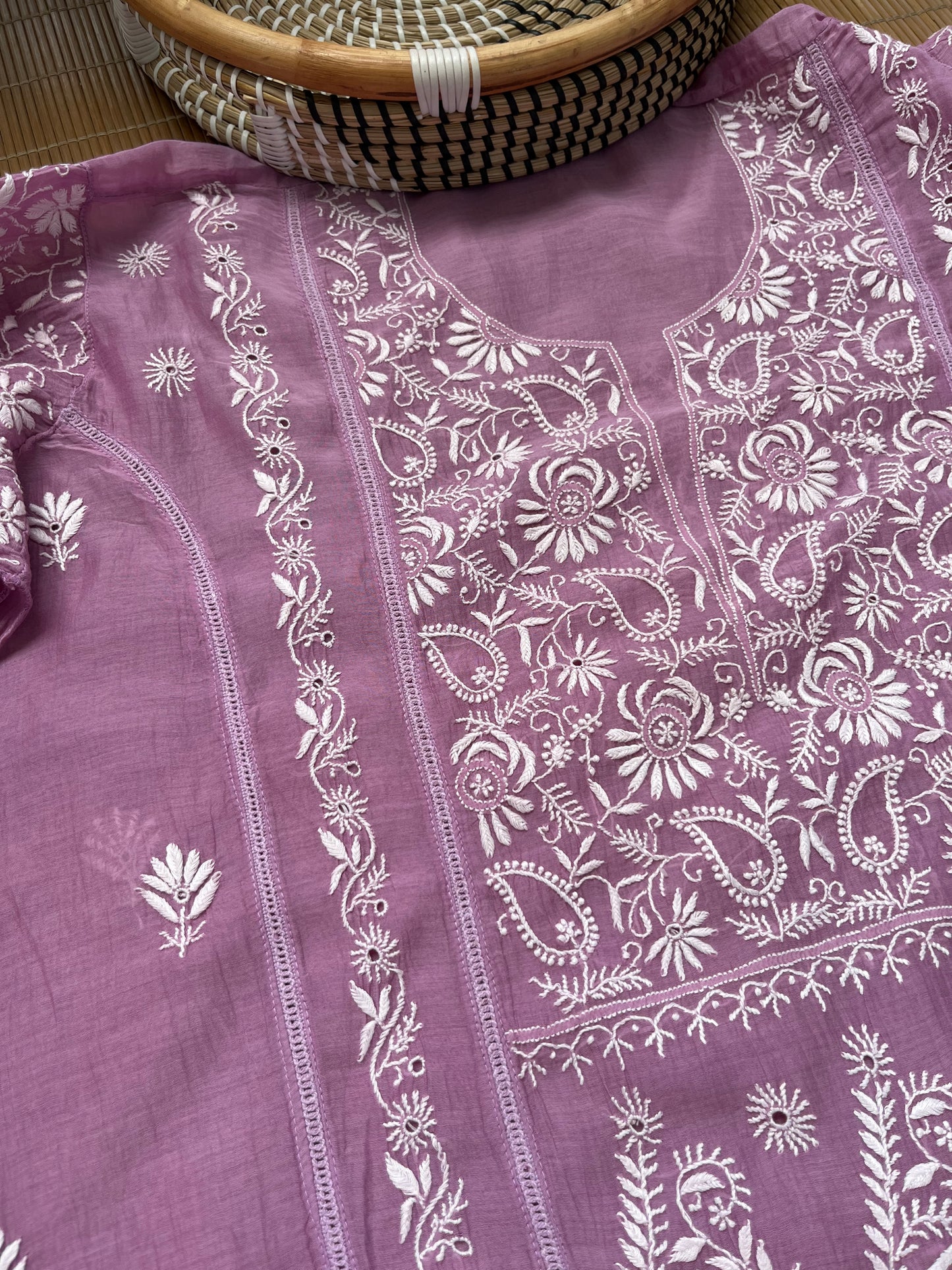 Chanderi Chikankari Kurta Dupatta