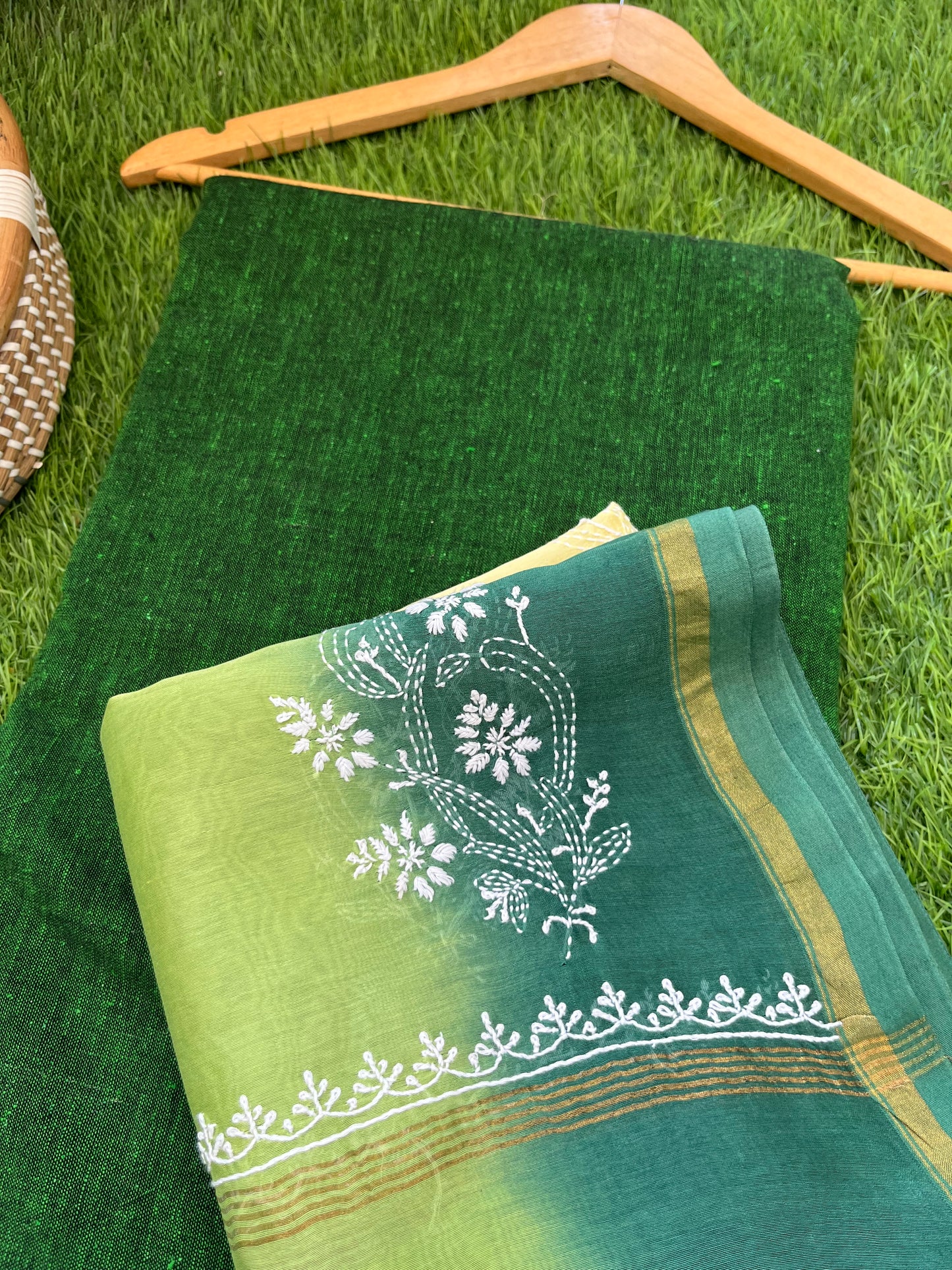 Kala cotton  kurta bottom chanderi dupatta