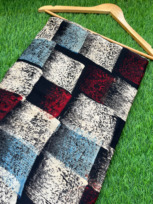 Modal Silk ajrakh fabric