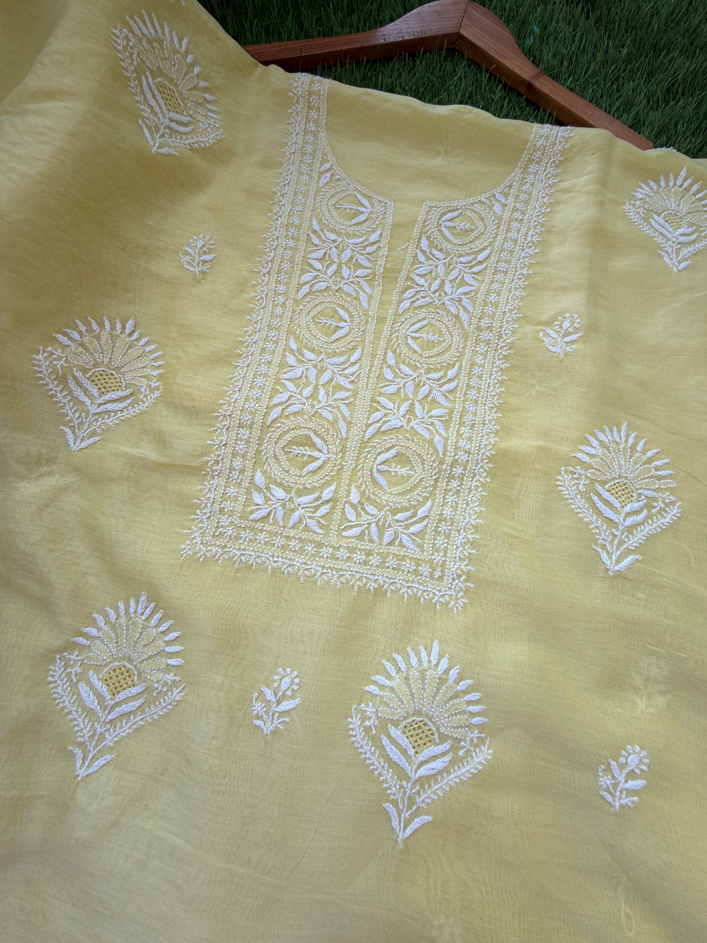 Chikankari chanderi Kurta