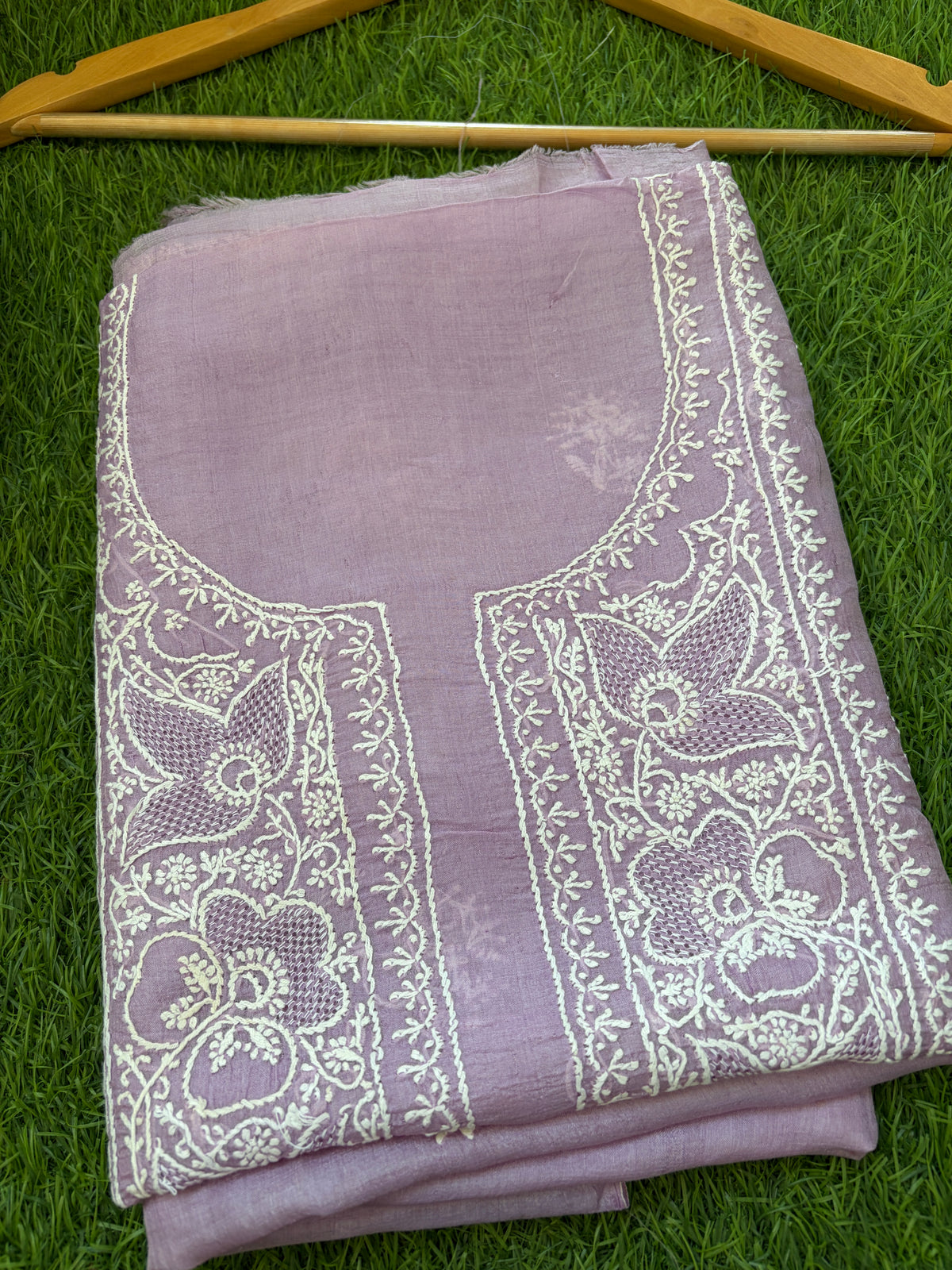 Tussar Silk Chikankari kurta