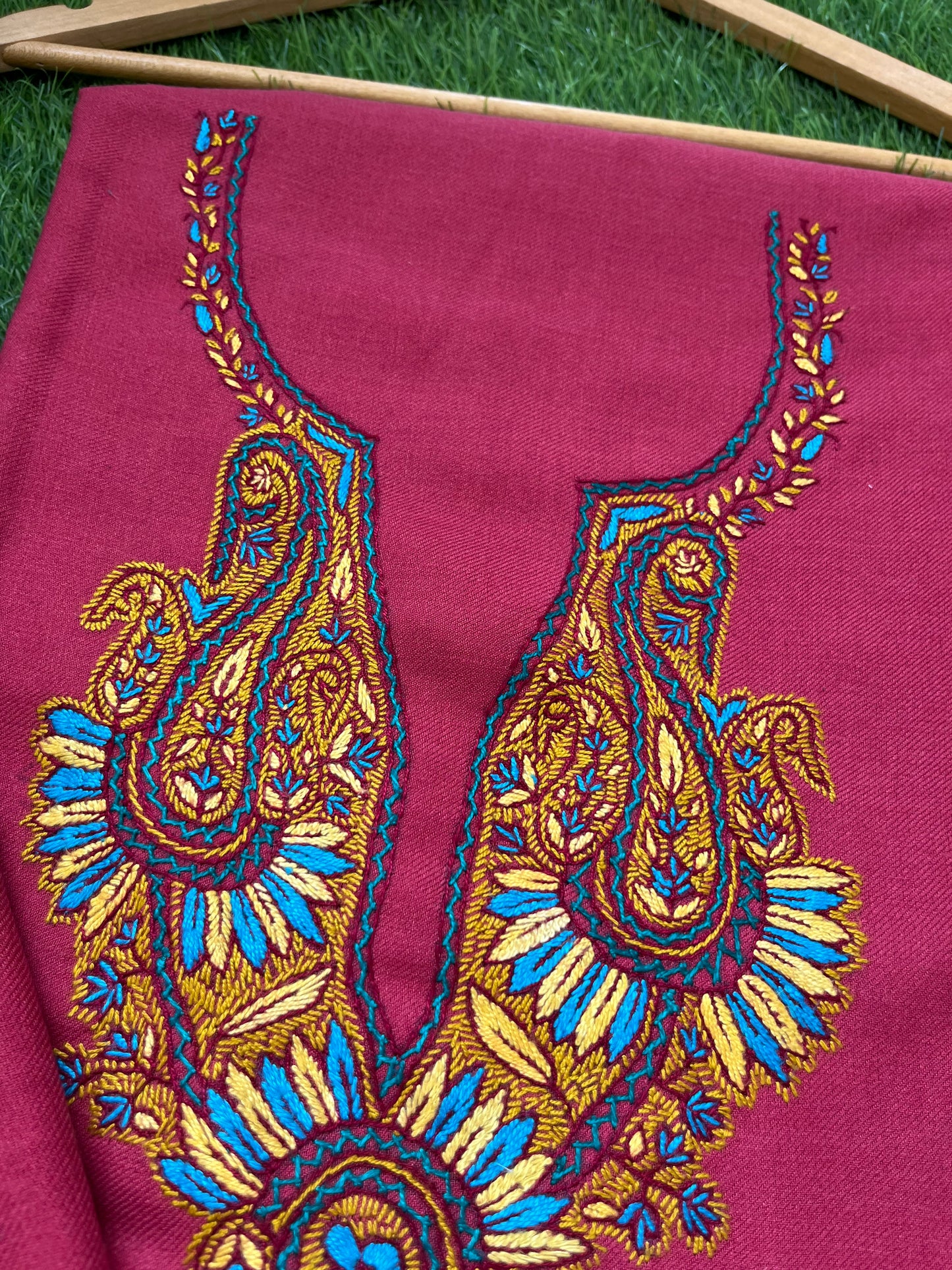 Woollen hand embroidered suit