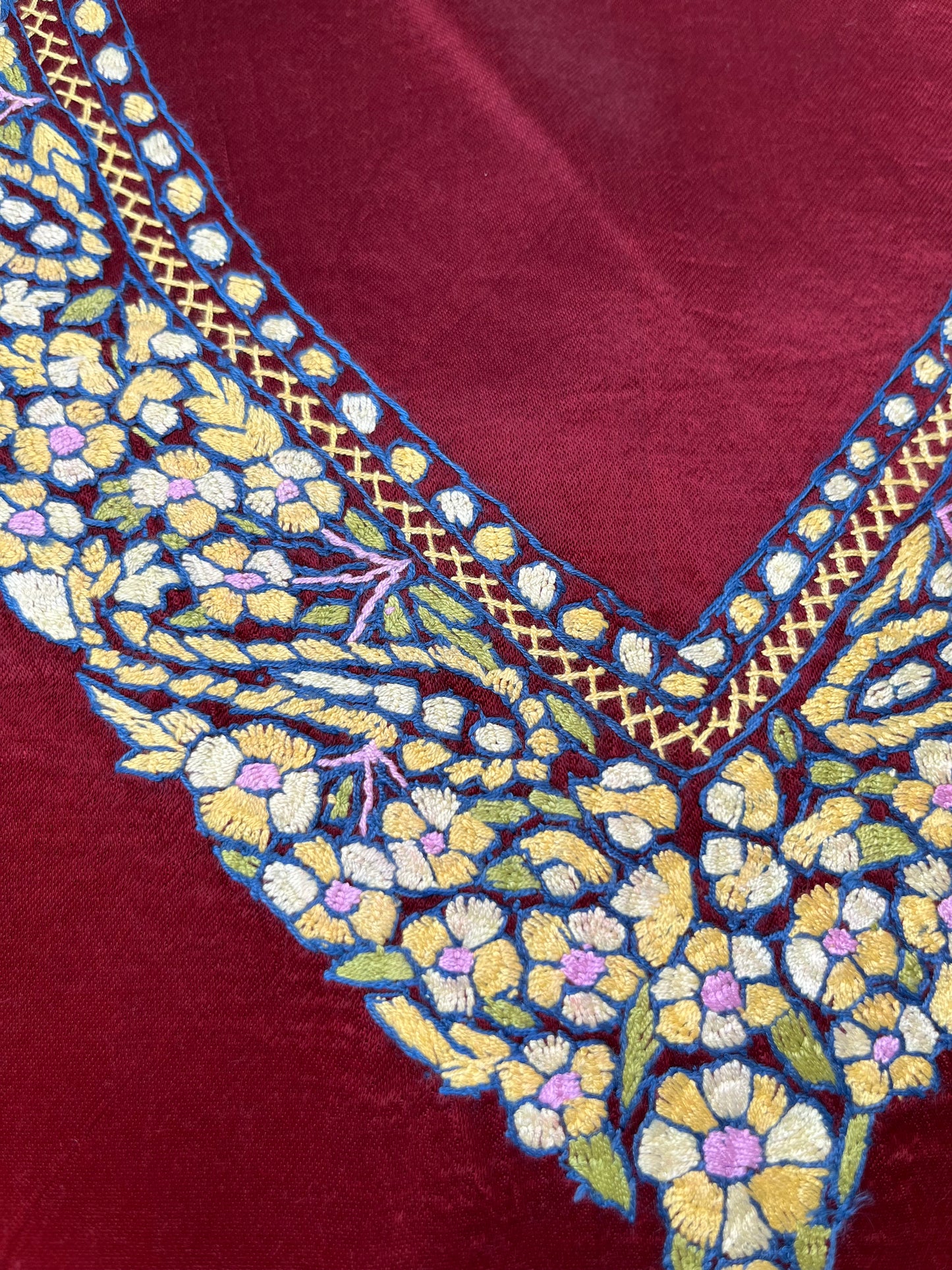 Mashru Silk kashmiri work kurta