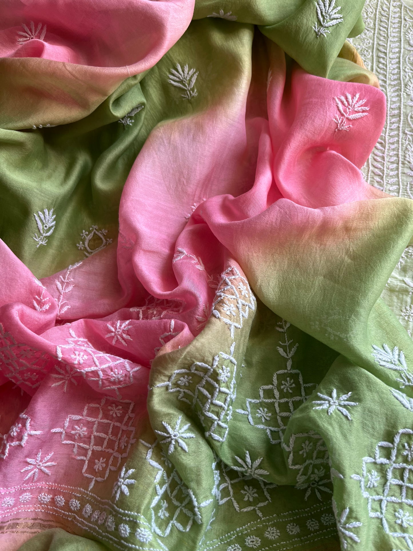 Chanderi Chikankari Kurta Dupatta