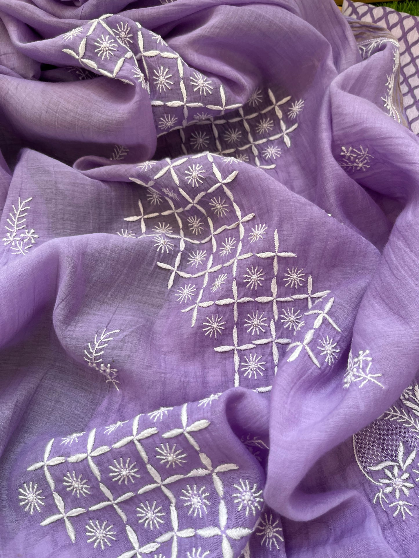 Jaamdani kurta chikankari dupatta