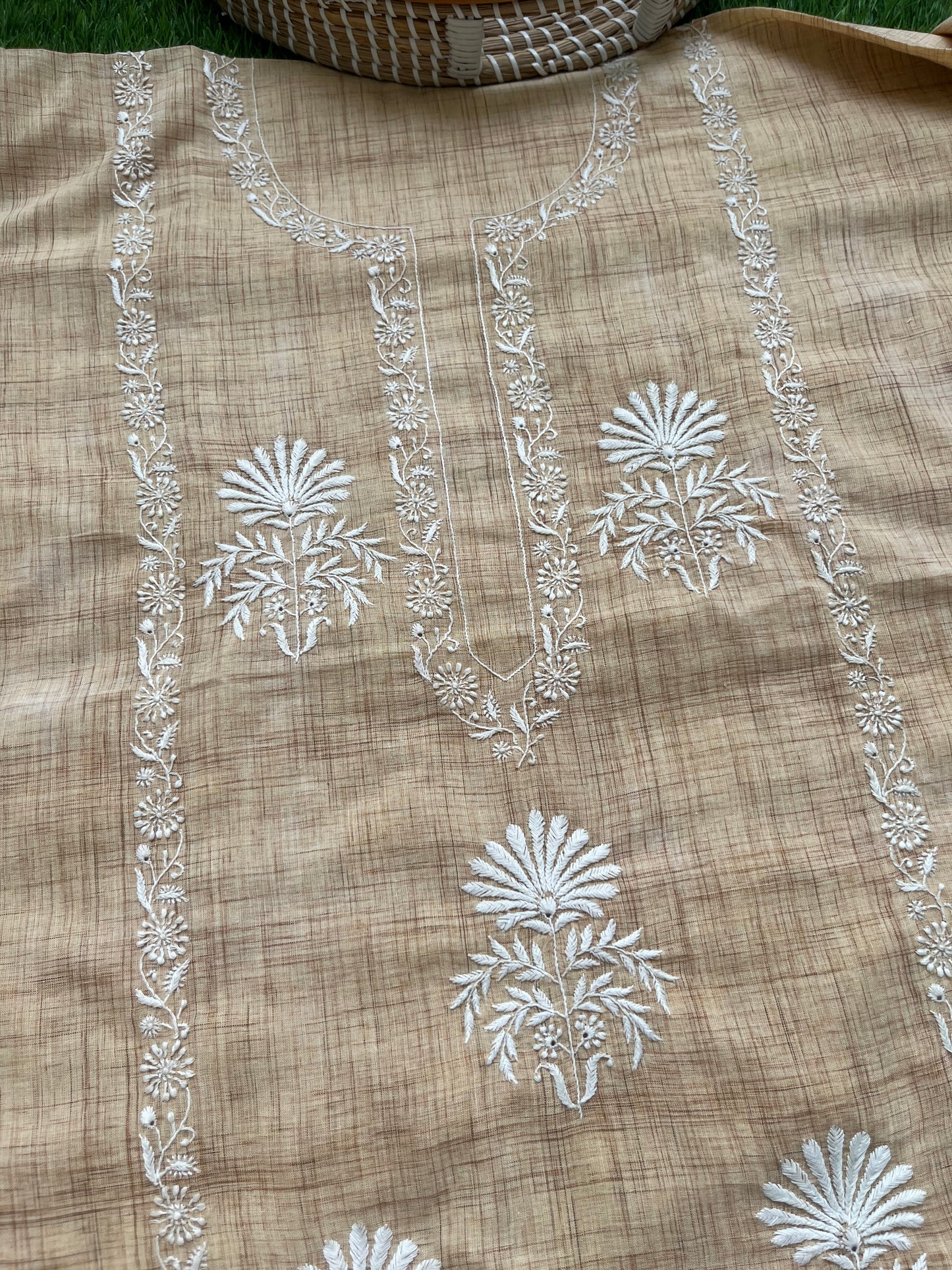 Khadi chikan kurta