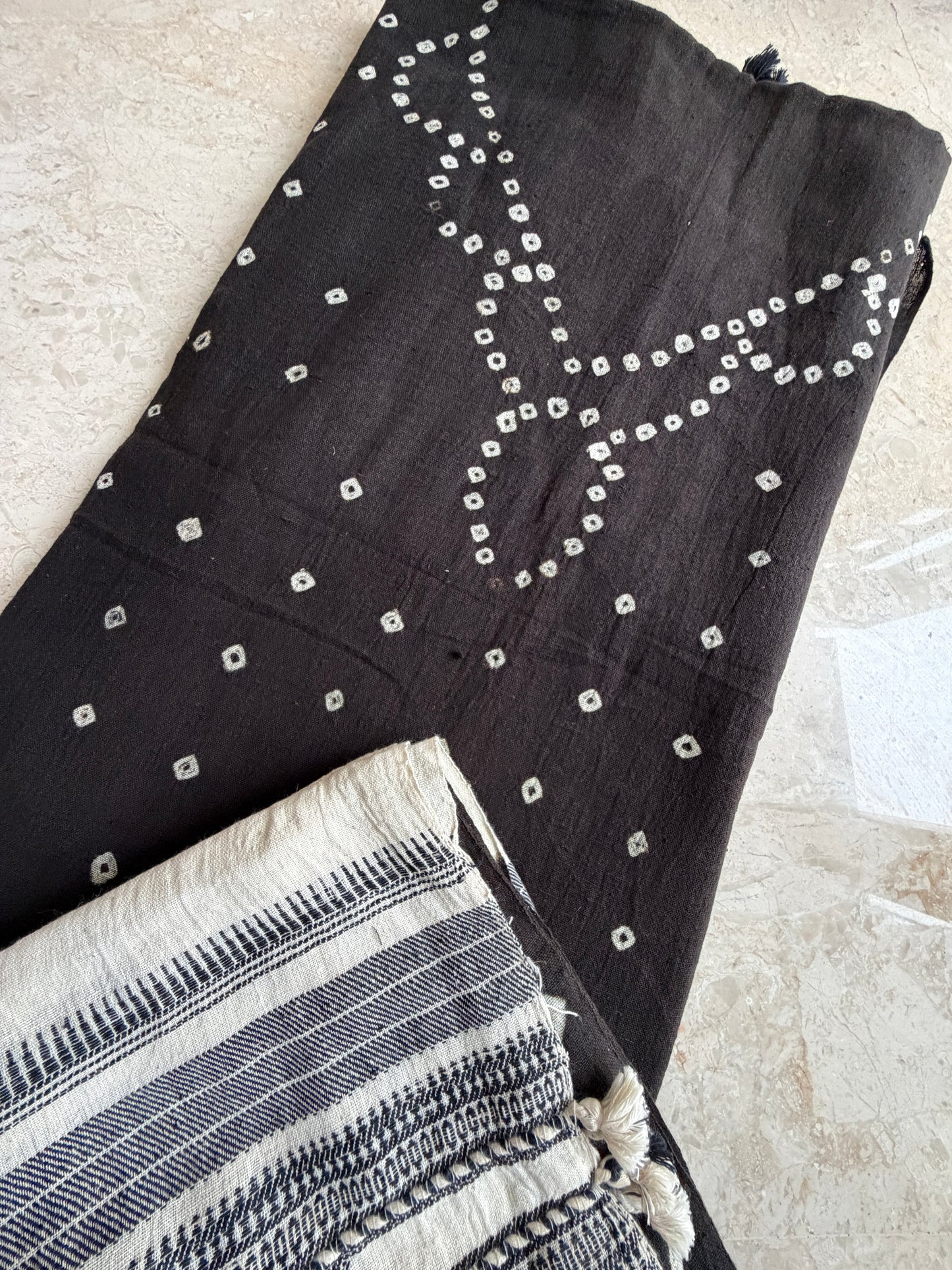 Kala Cotton bandhani Kurta bottom and dupatta