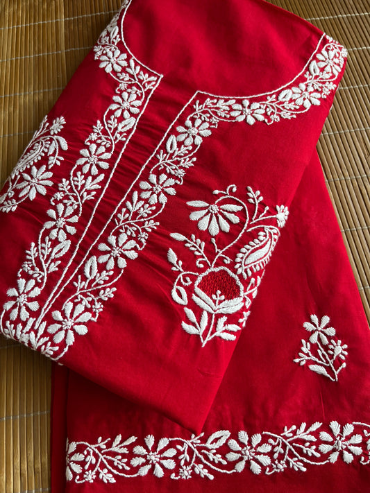 Cotton chikan kurta bottom
