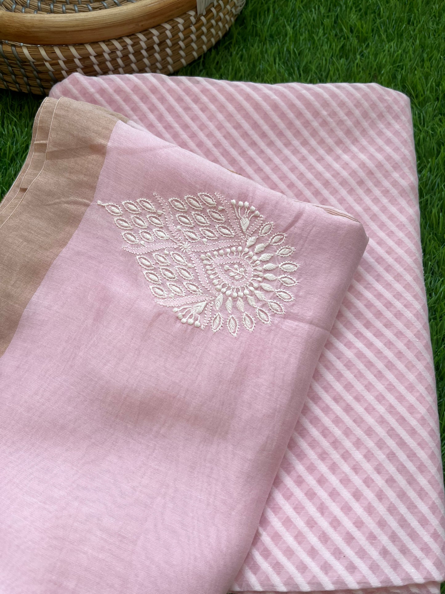 Jaamdani kurta chanderi dupatta