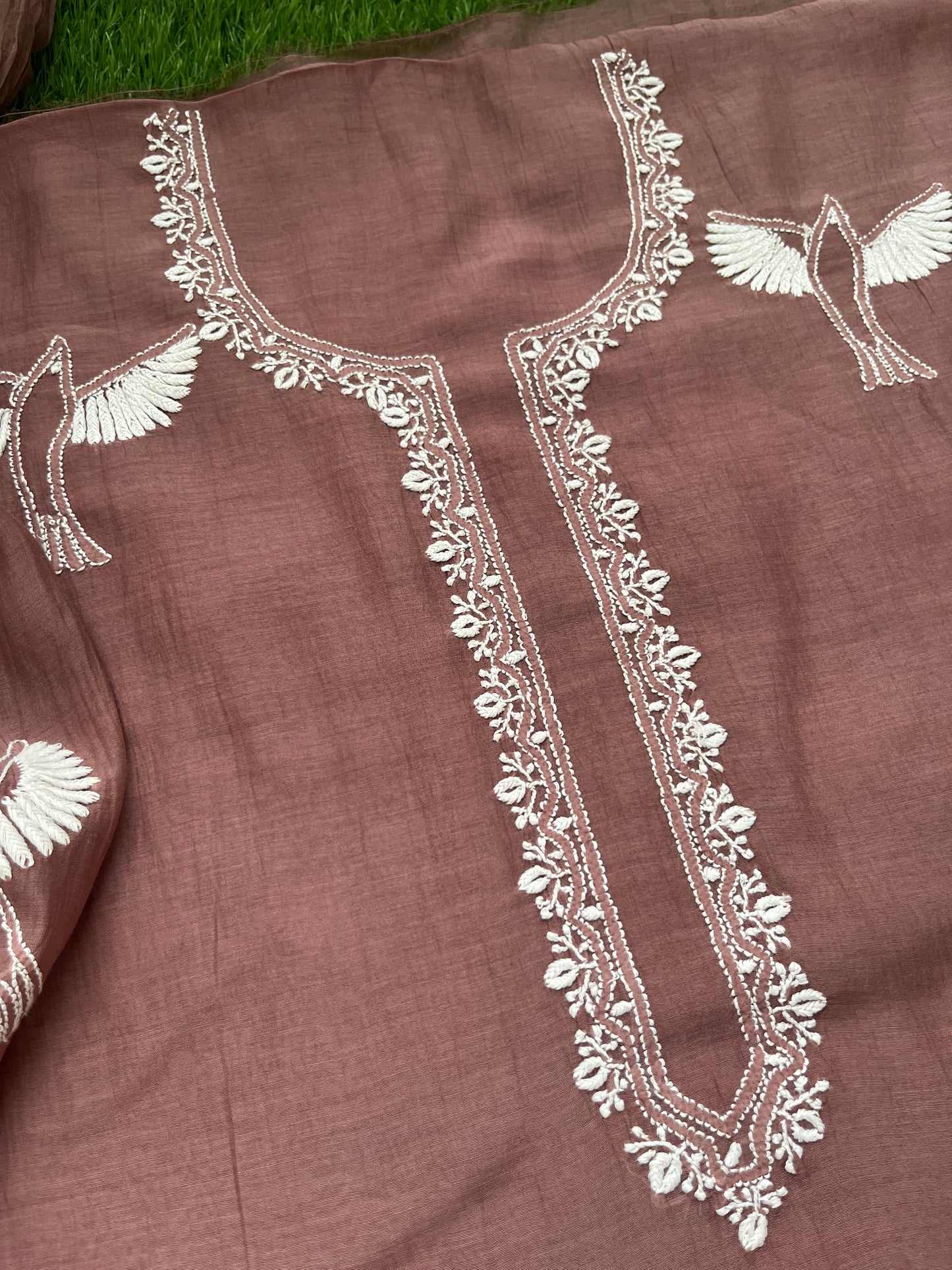 Chanderi Chikankari Kurta Dupatta