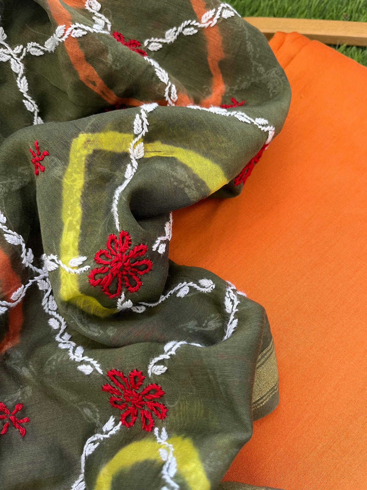 Cotton silk kurta bottom chanderi dupatta