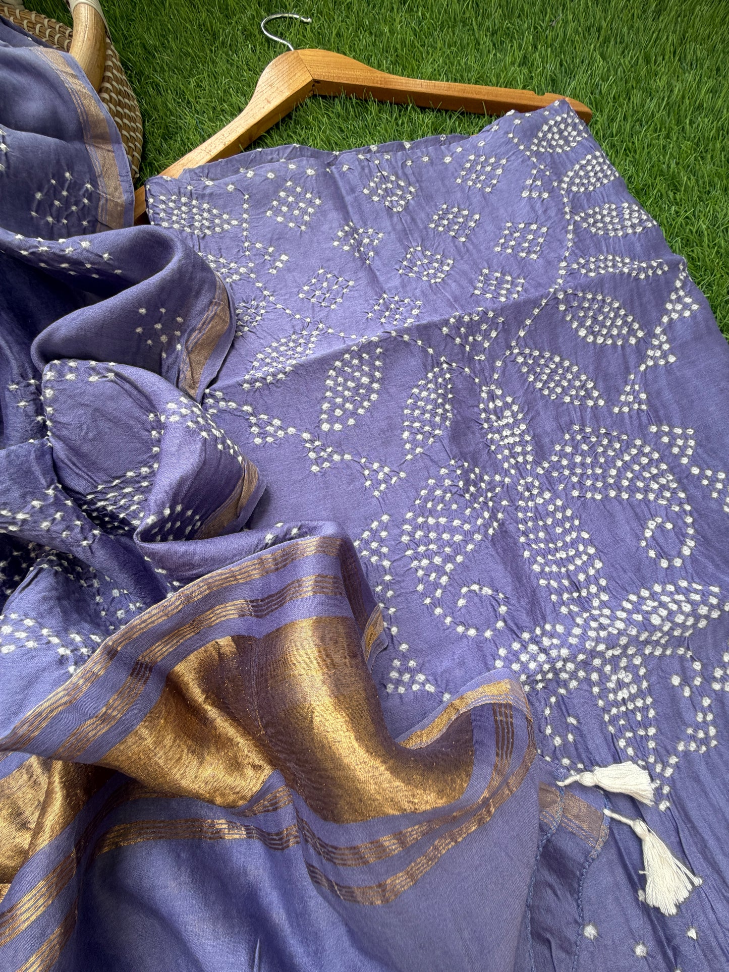 Chanderi Bandhani kurta dupatta