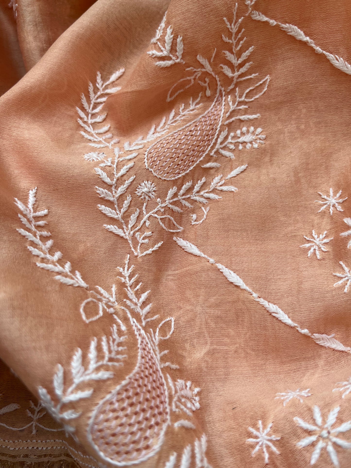 Jaamdani kurta chikankari dupatta