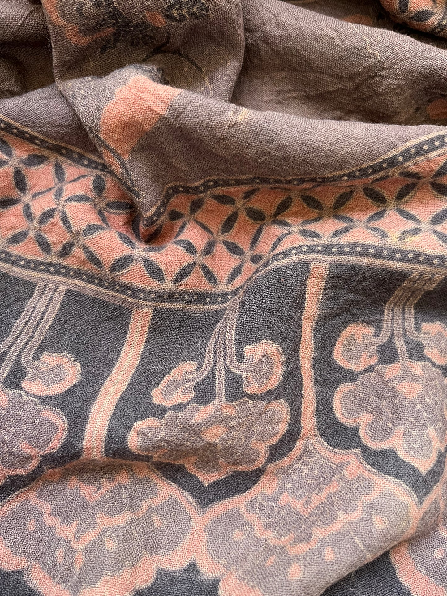 Handwoven ajrakh shawl