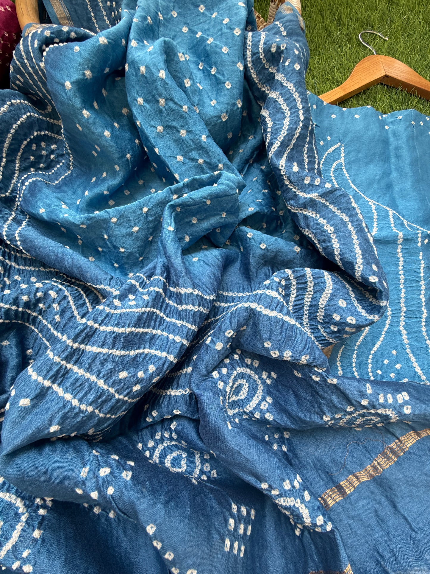 Chanderi Bandhani kurta dupatta