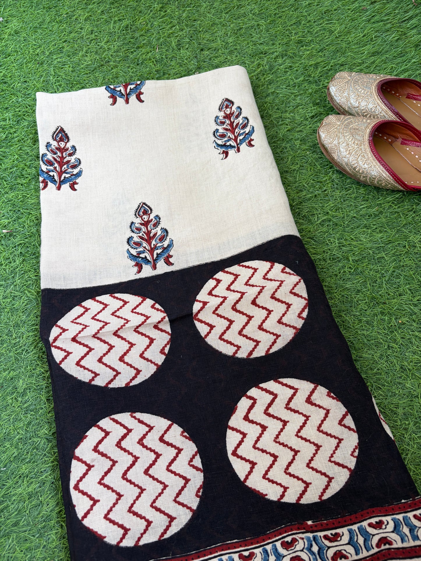 Linen Ajrakh Kurta