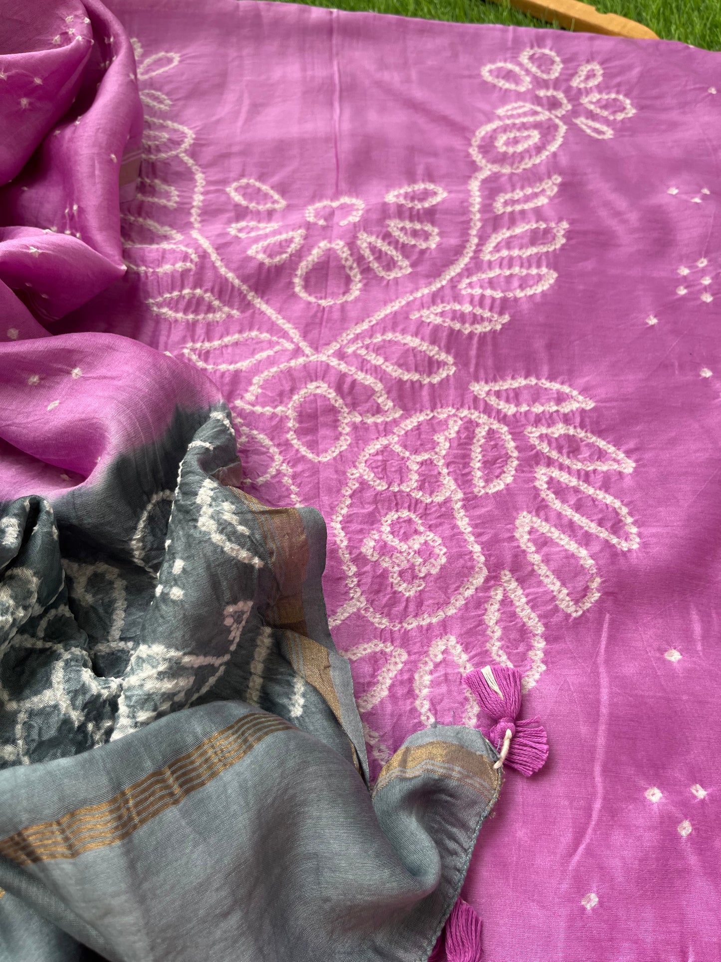 Chanderi Bandhani kurta dupatta
