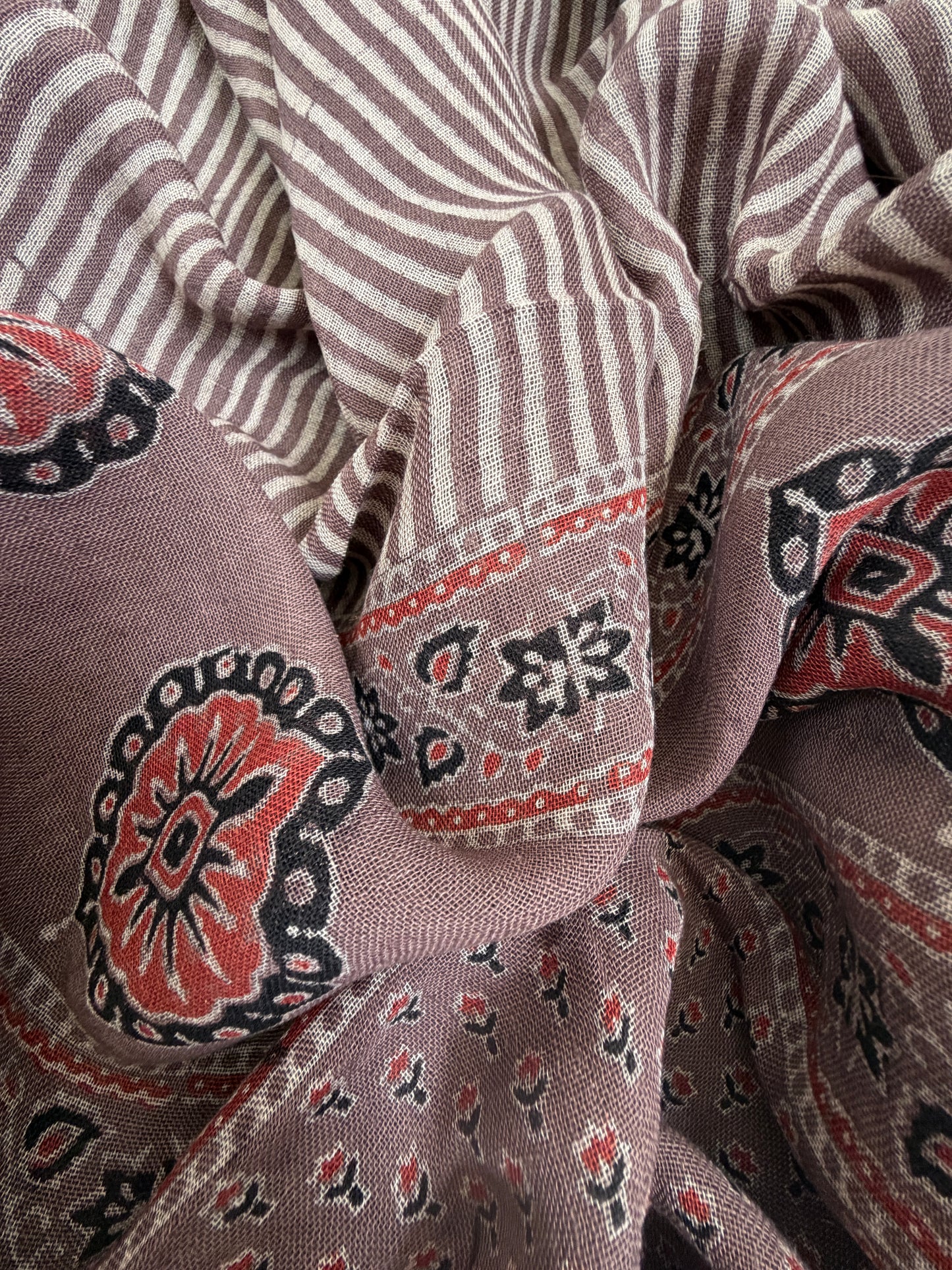 Linen Ajrakh Kurta and dupatta
