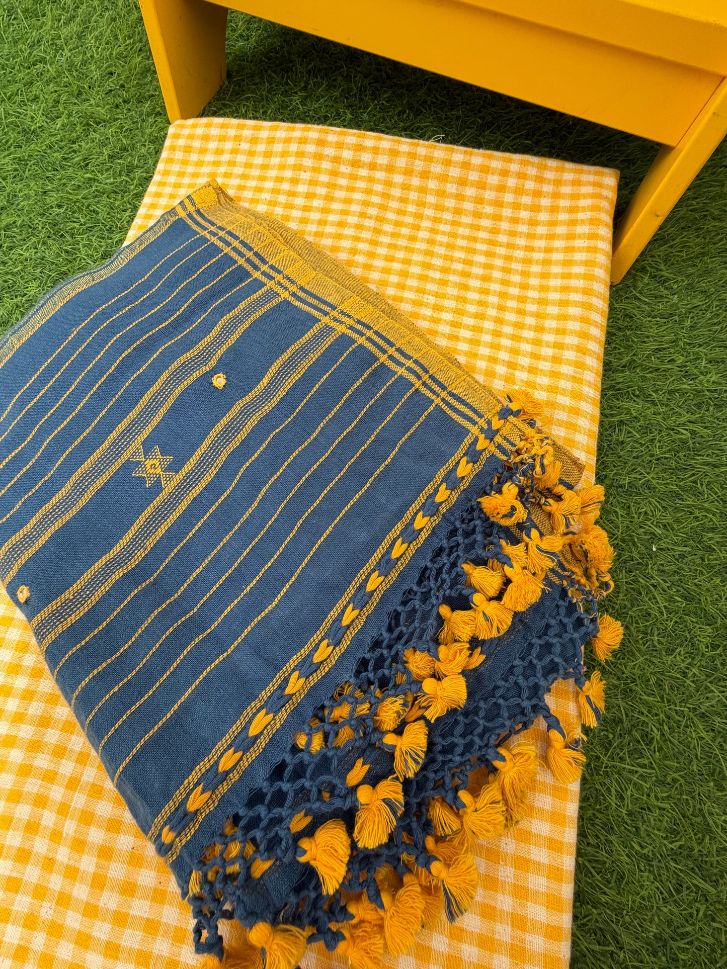 Kala Cotton check Kurta and dupatta