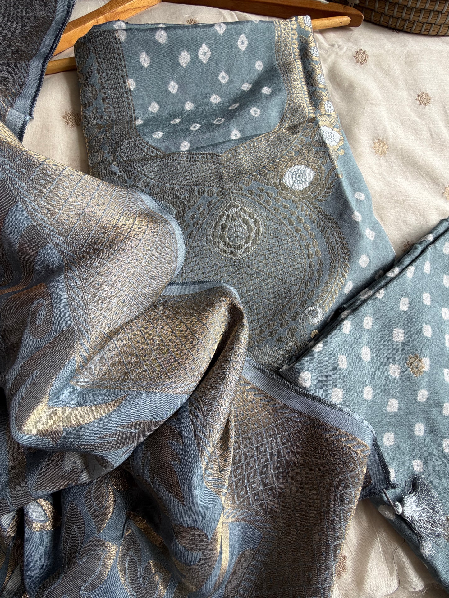 Modal Bandhani kurta bottom dupatta