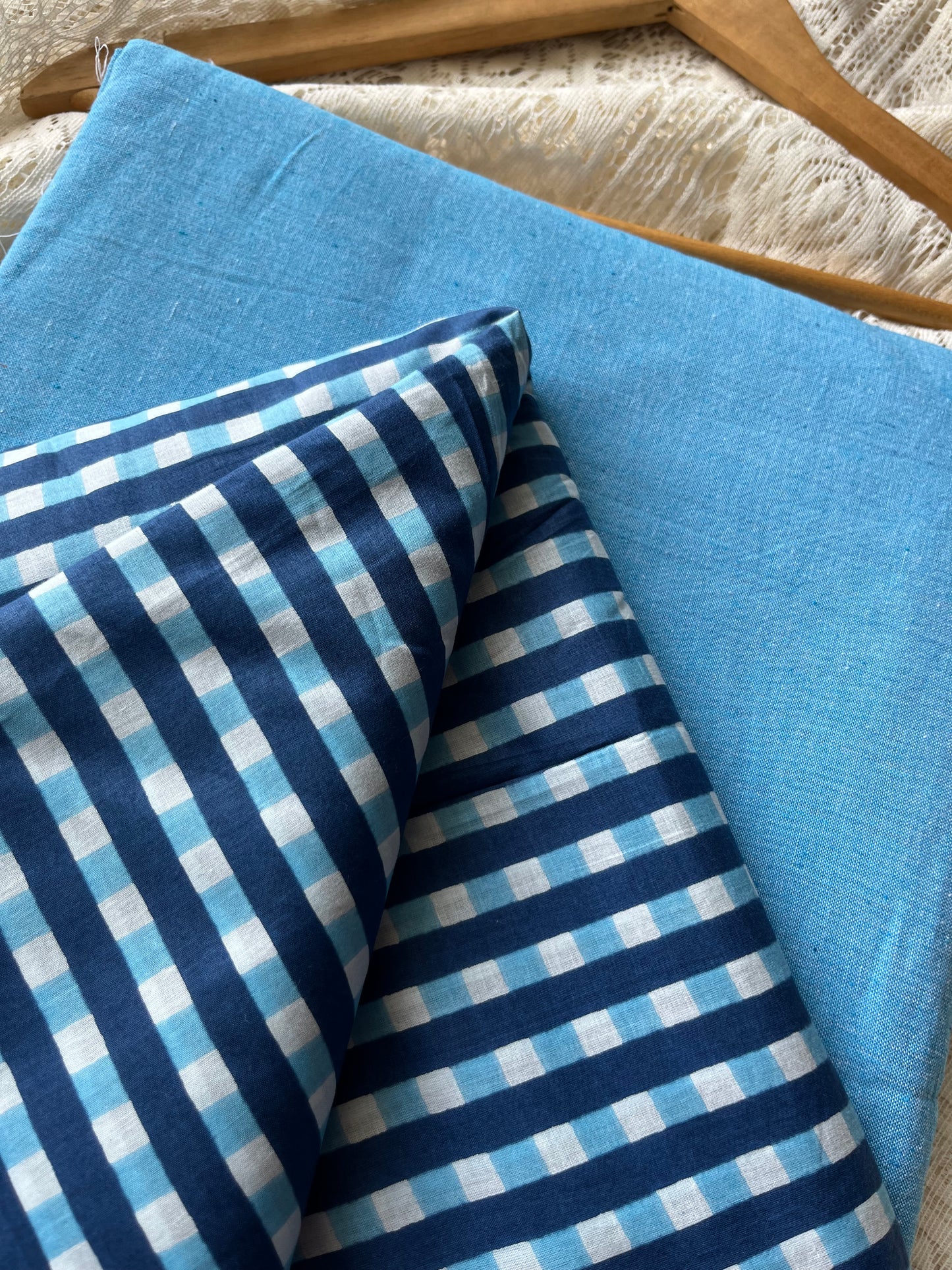 Check Cotton kurta Bottom