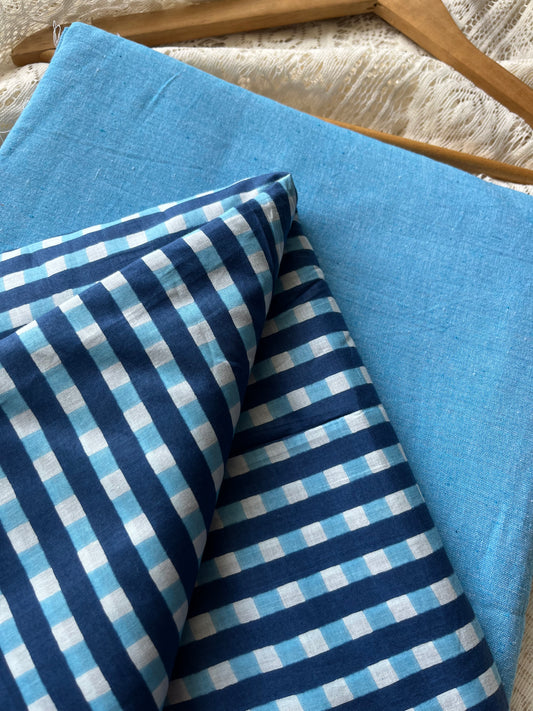 Check Cotton kurta Bottom