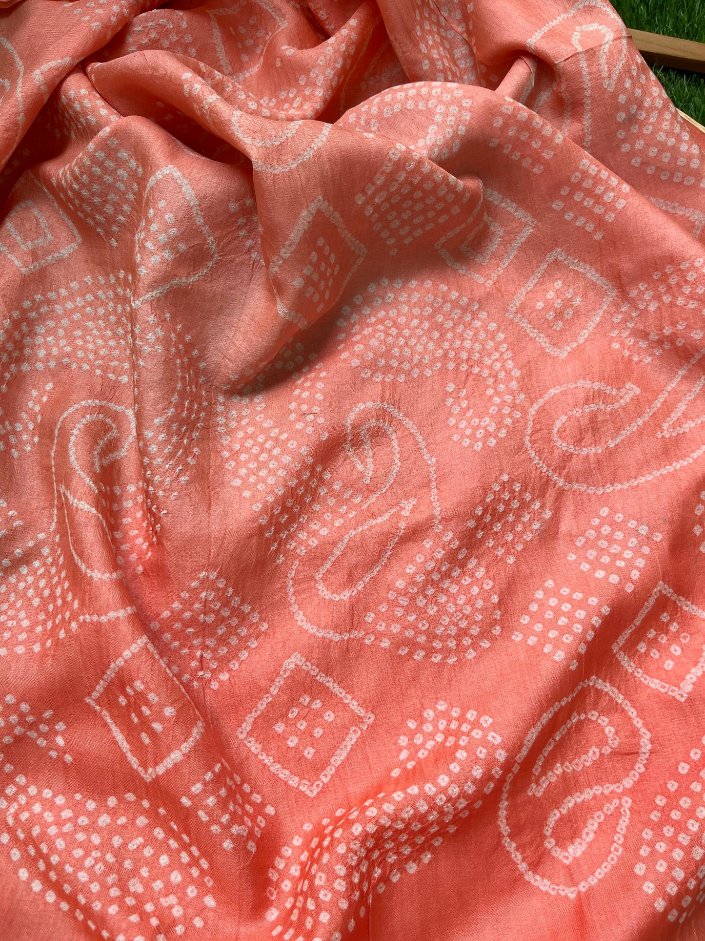 Tussar silk Bandhani dupatta kurta
