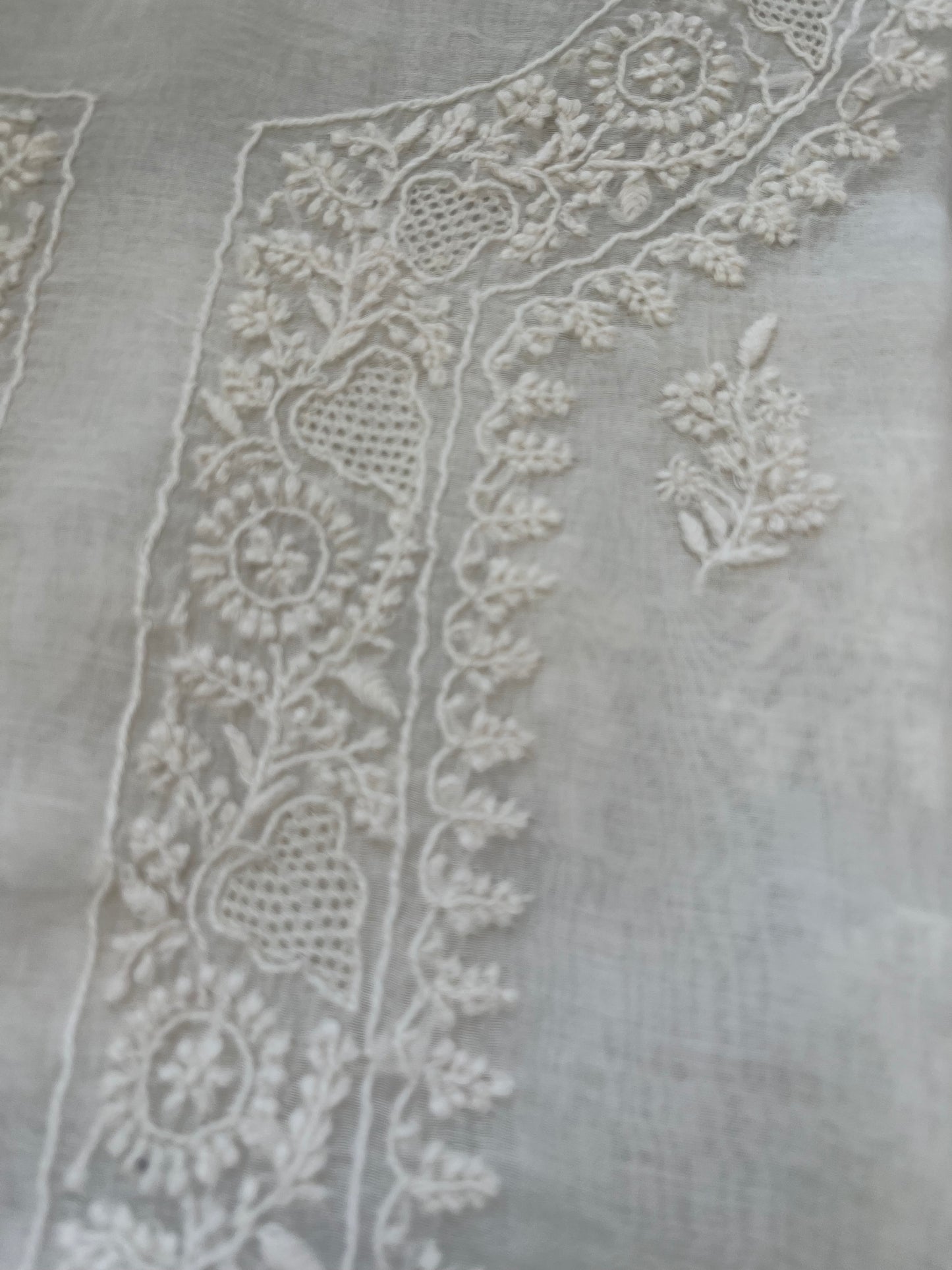 Chanderi chikankari kurta