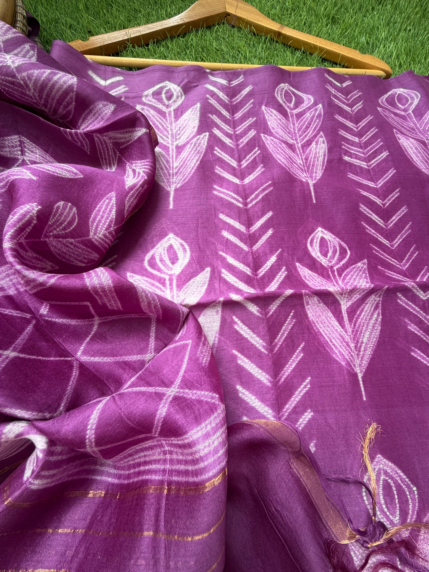 Chanderi Shibori kurta dupatta
