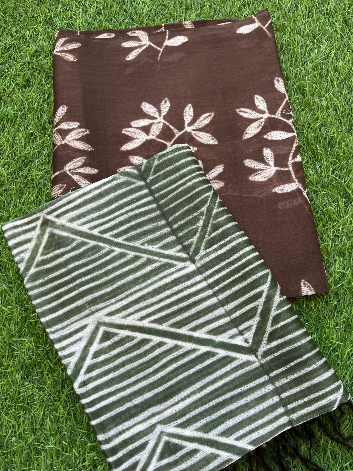 Shibori chanderi kurta dupatta