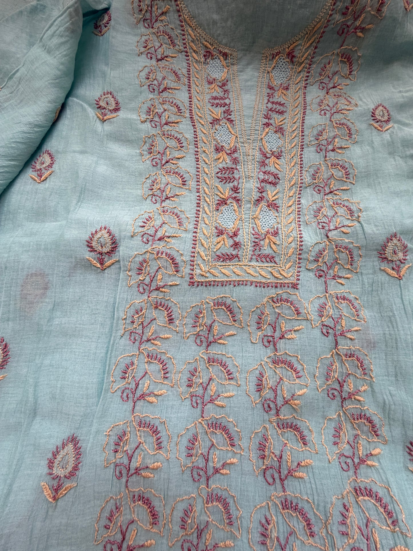 Chikankari chanderi Kurta
