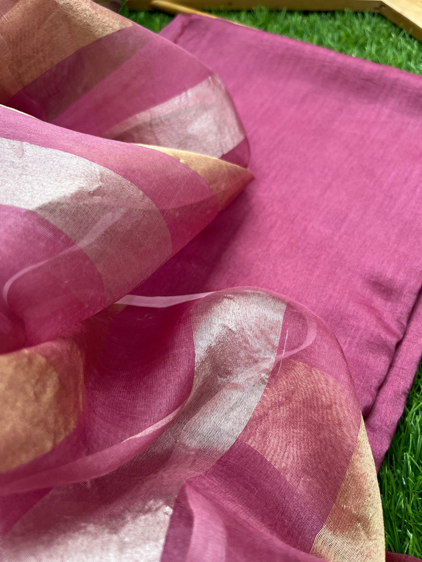 त्योहार् -Banarasi organza dupatta chanderi fabric