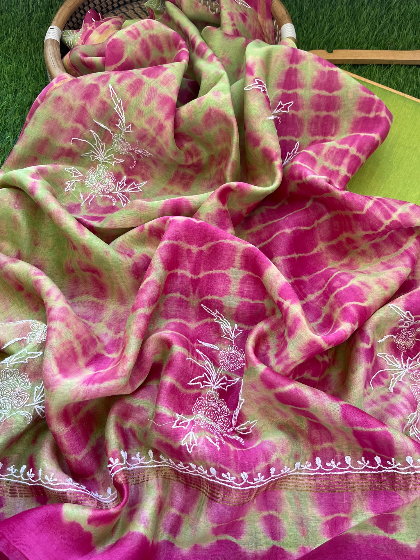 Cotton silk kurta bottom chanderi dupatta