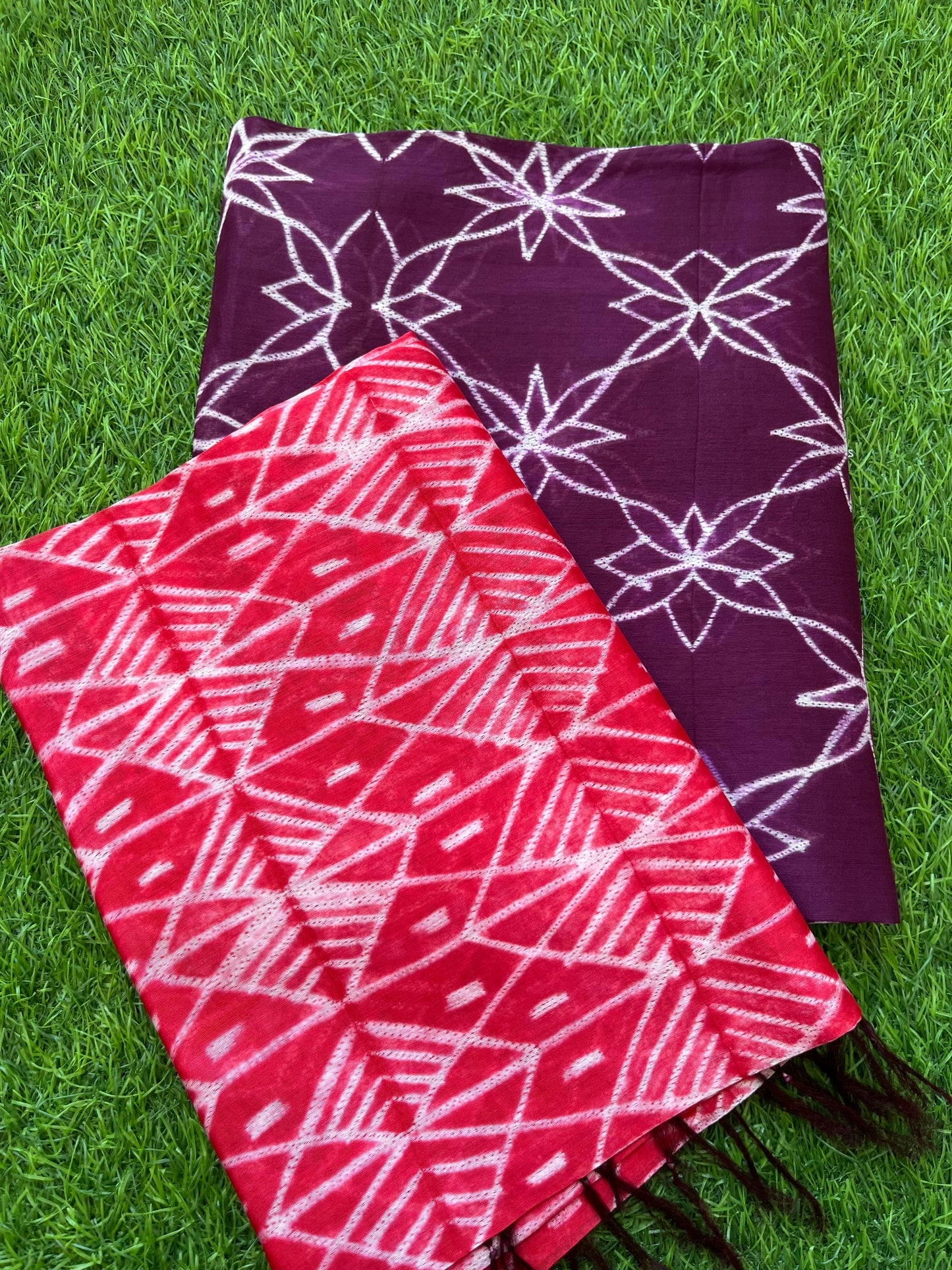 Shibori chanderi kurta dupatta