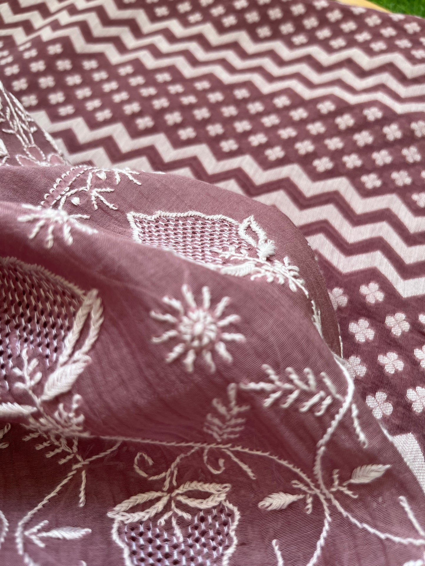 Jaamdani kurta chikankari dupatta