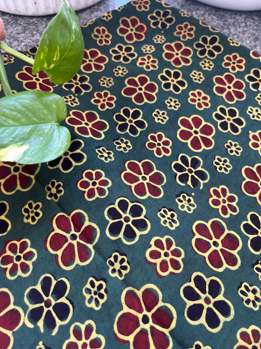 Modal Silk ajrakh fabric