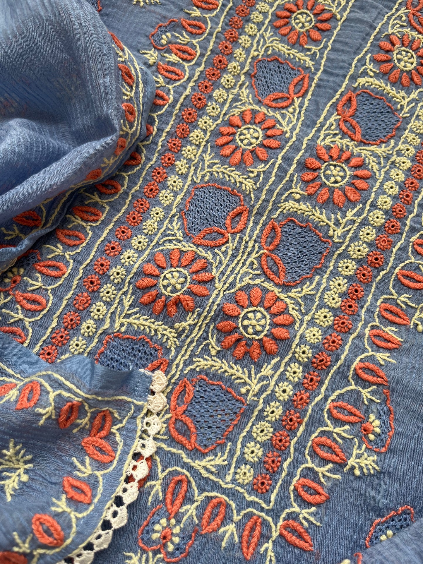 Chanderi Chikankari Kurta Dupatta