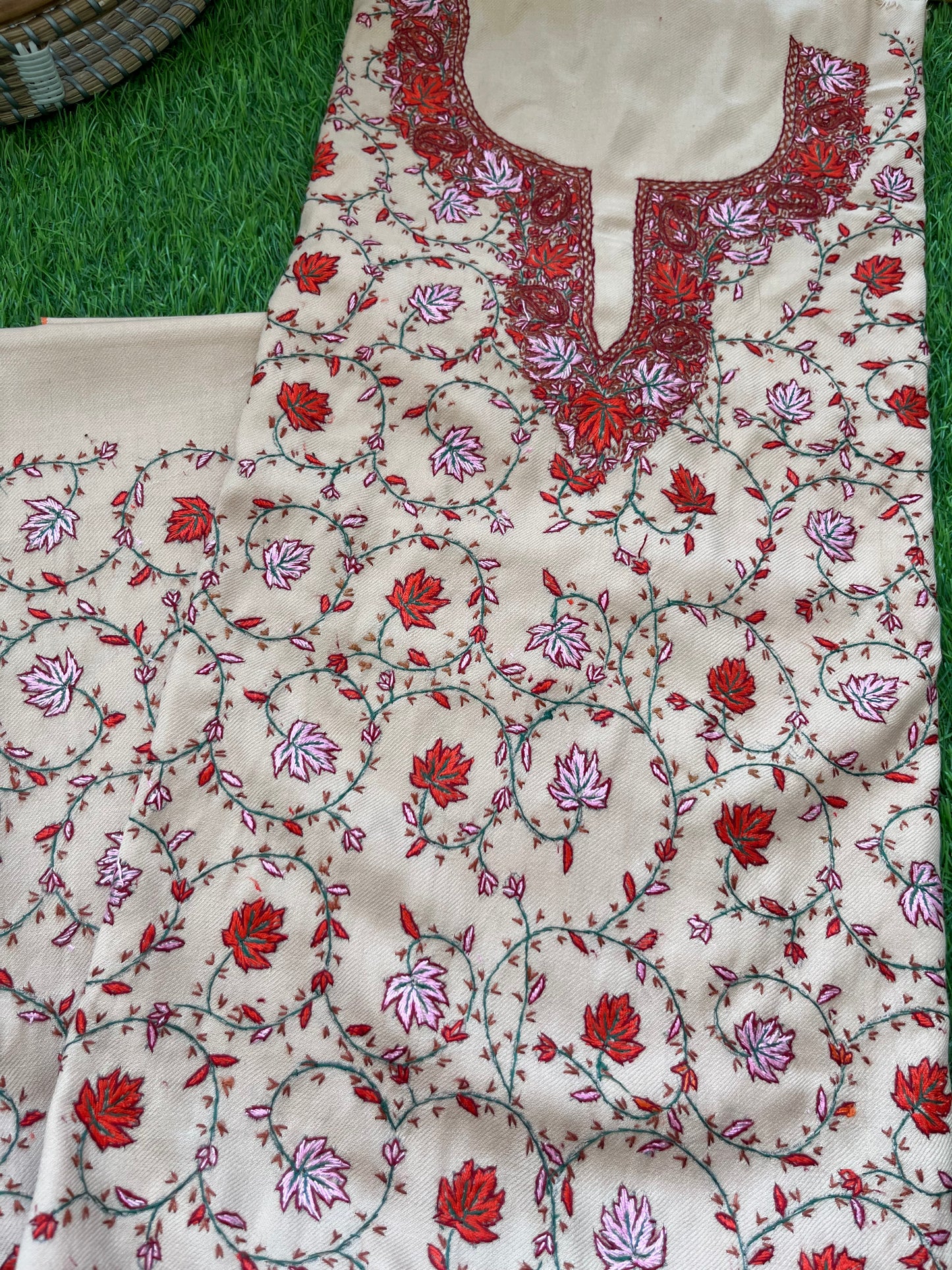 Woollen hand embroidered suit