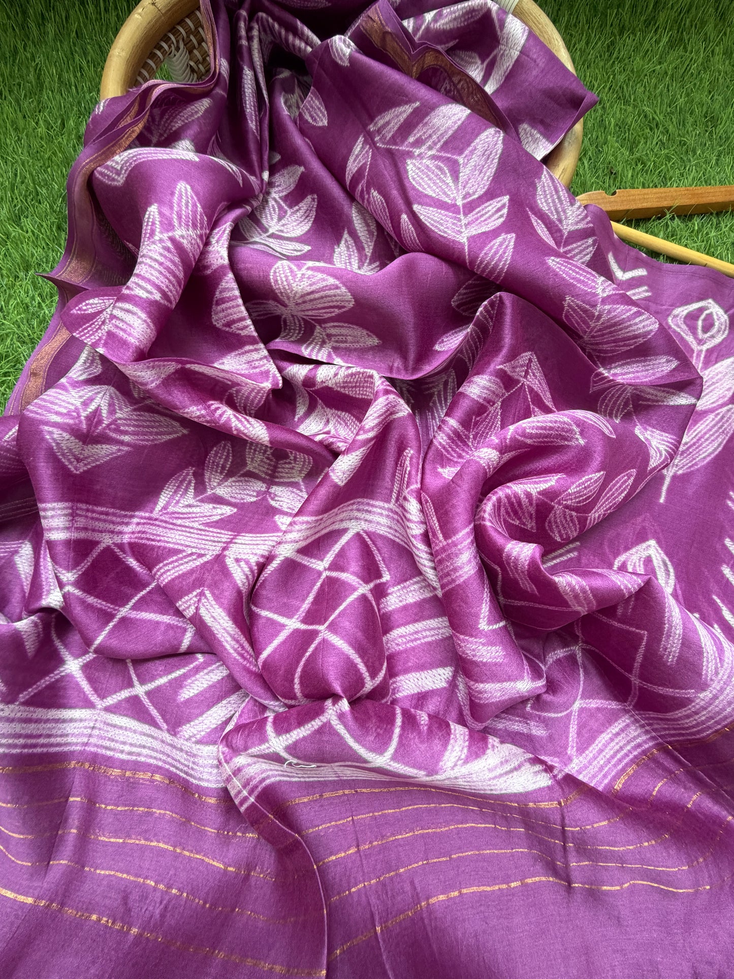 Chanderi Shibori kurta dupatta