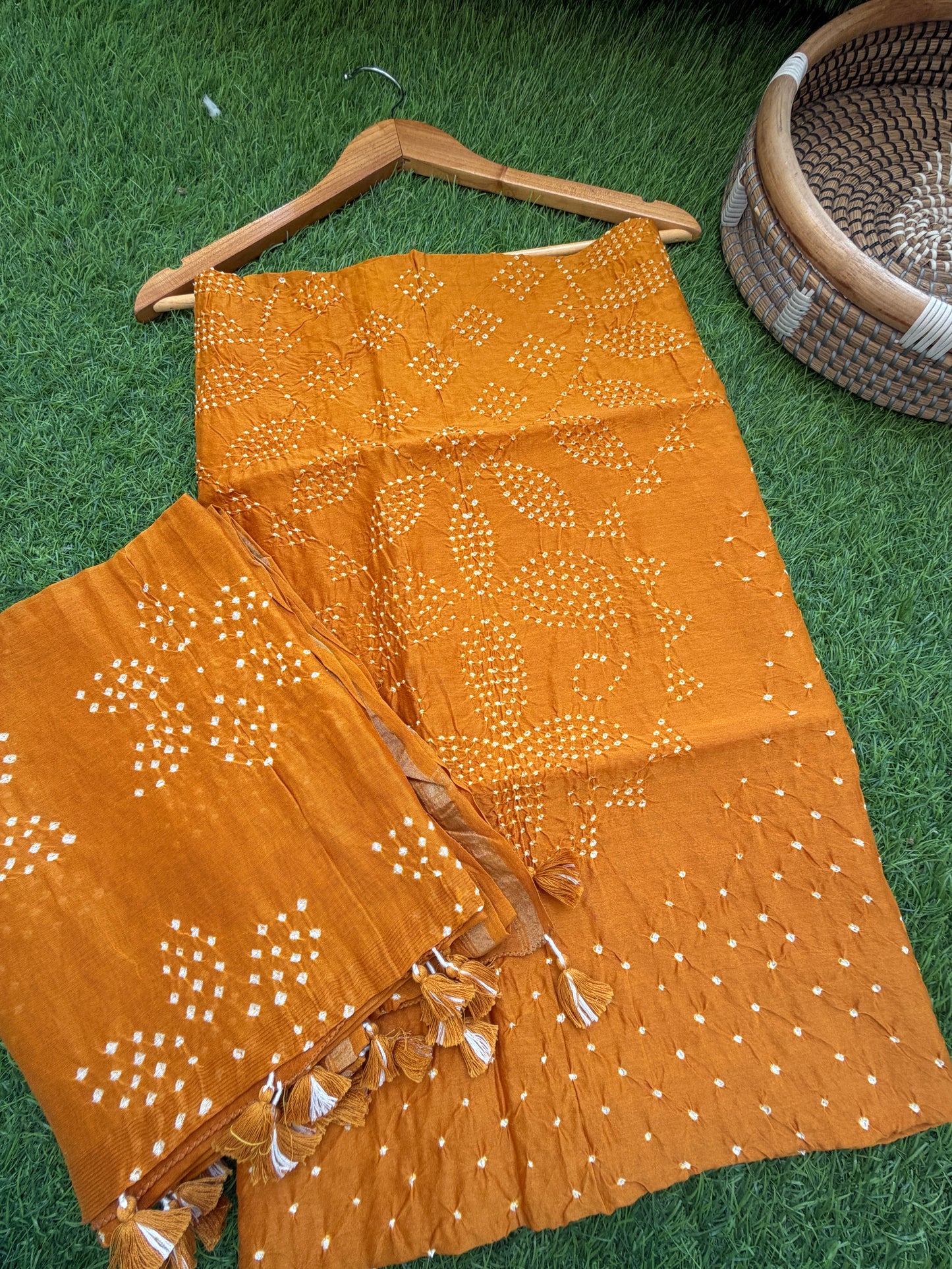 Chanderi Bandhani kurta dupatta