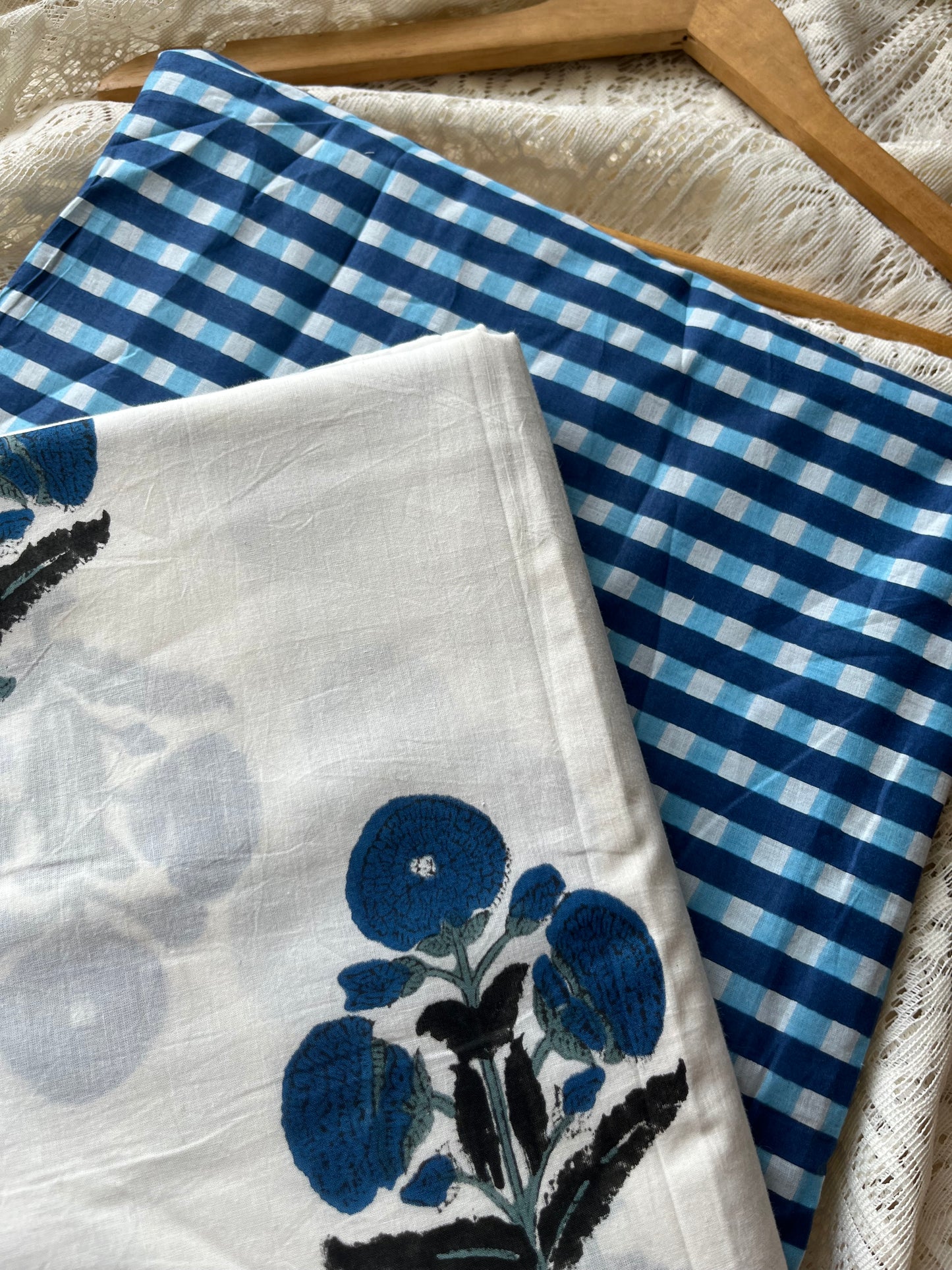 Check Cotton kurta Bottom