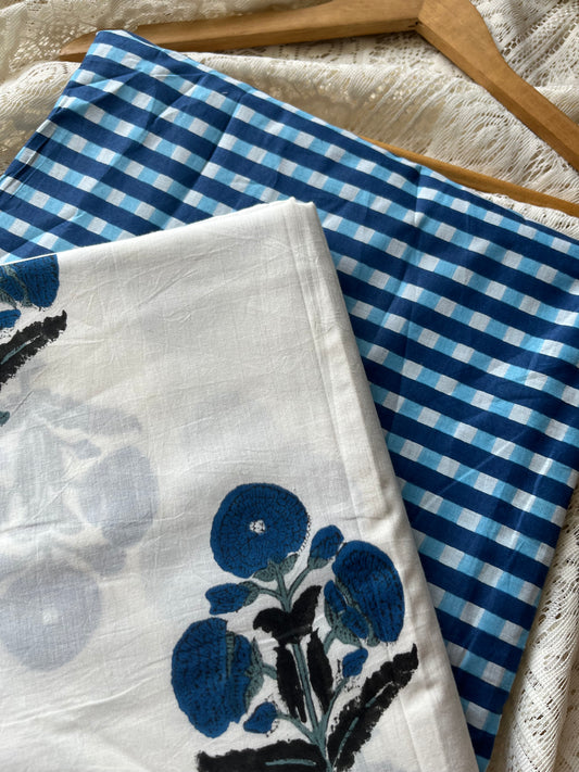 Check Cotton kurta Bottom