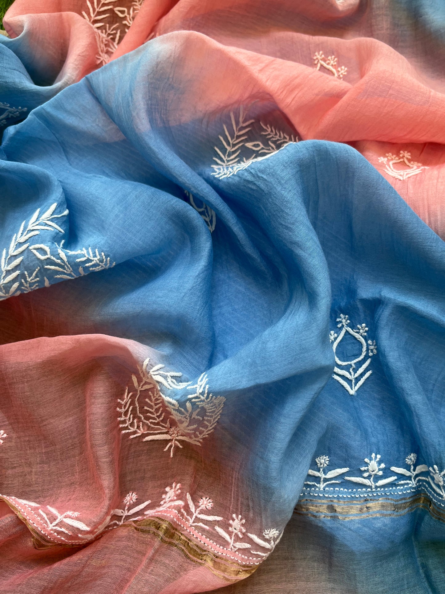 रोज़ाना  :Chanderi Chikankari Dupatta with kala cotton kurta Fabric